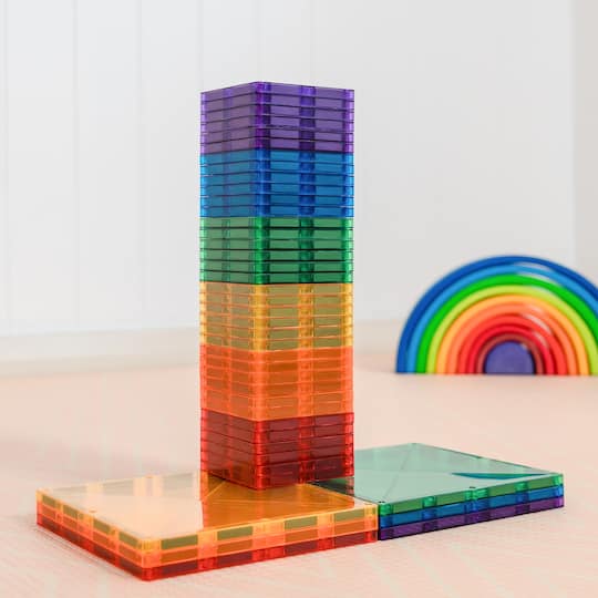 Connetix® Rainbow Square Magnetic Tiles Kit